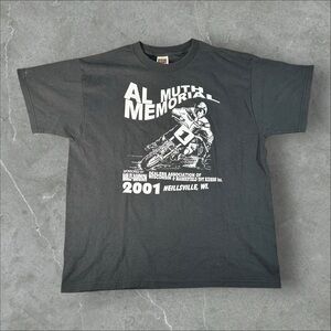 Vintage Harley Davidson Shirt Mens XL Black Al Muth Memorial 2001 Y2K Biker Moto